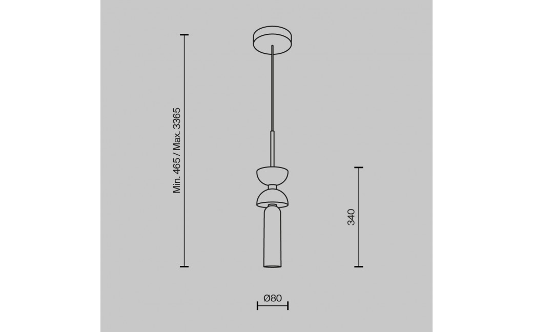 Maytoni Kyoto Lampa Wisząca 1xG9 28W Czarny MOD178PL-01B