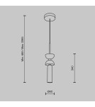 Pendant lamps - Maytoni Kyoto Pendant Lamp 1xG9 28W Gold, Gray MOD178PL-01GR - product 6