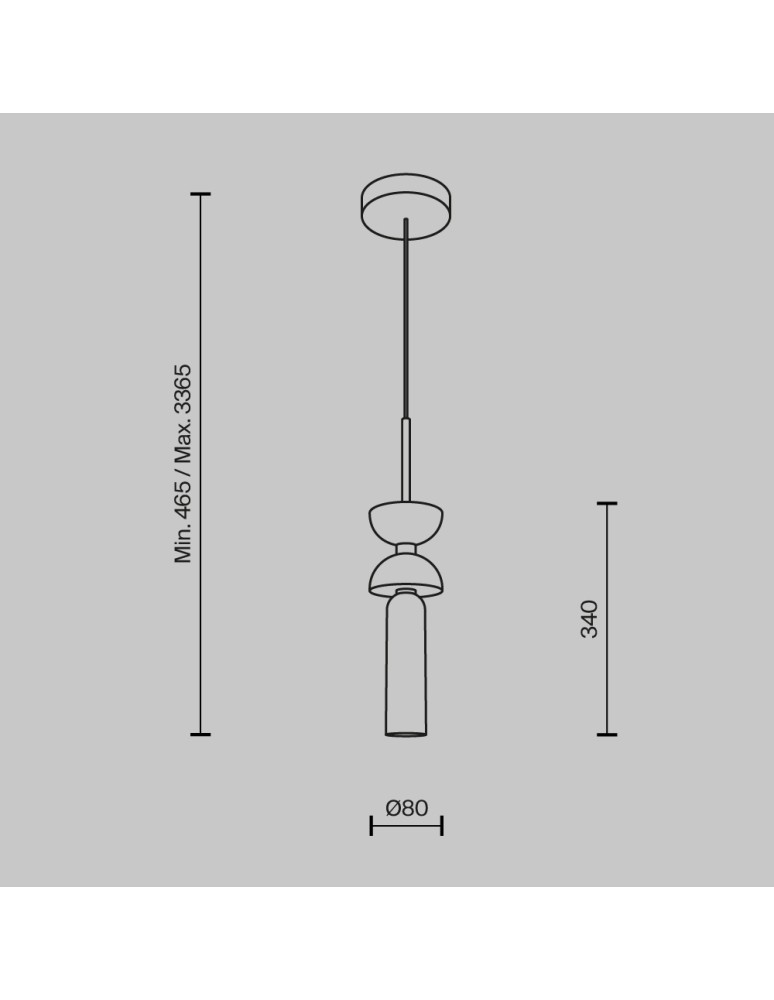 Pendant lamps - Maytoni Kyoto Pendant Lamp 1xG9 28W Gold, Gray MOD178PL-01GR - product kolory-swiatla.pl 6