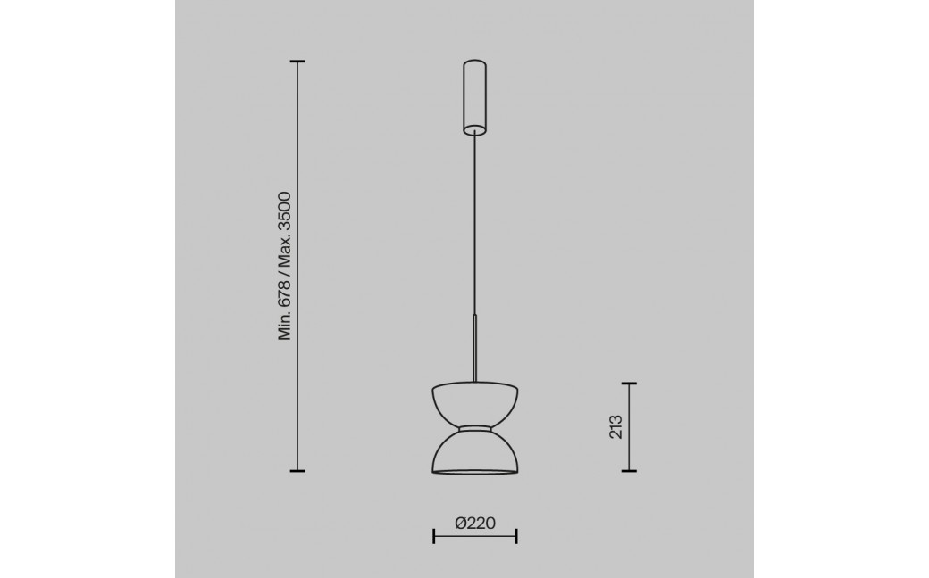 Maytoni Kyoto Lampa Wisząca LED 11W 1300lm 3000K Czarny MOD178PL-L11B3K