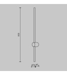 Designer wall lamps - Maytoni Light stick LED Reflected light effect wall lamp 10W 750lm 3000K Black MOD237WL-L11B3K. - product 4