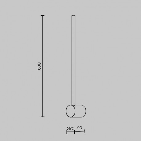 Maytoni Light stick Kinkiet Efekt Odbitego światła LED 7W 500lm 3000K Czarny MOD237WL-L6B3K