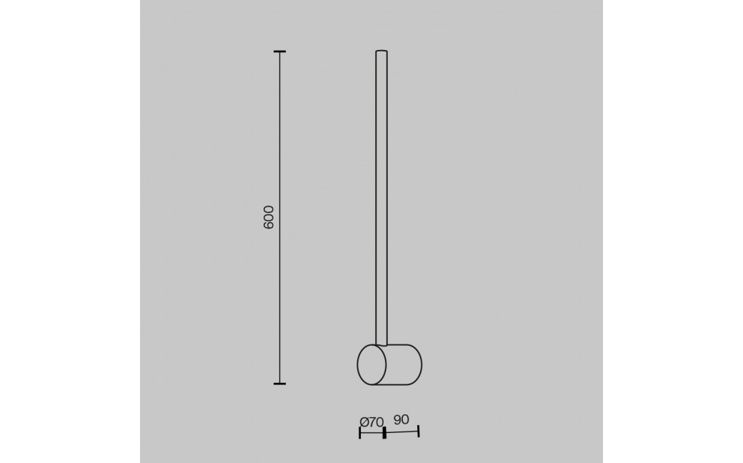 Maytoni Light stick Kinkiet Efekt Odbitego światła LED 7W 500lm 3000K Czarny MOD237WL-L6B3K