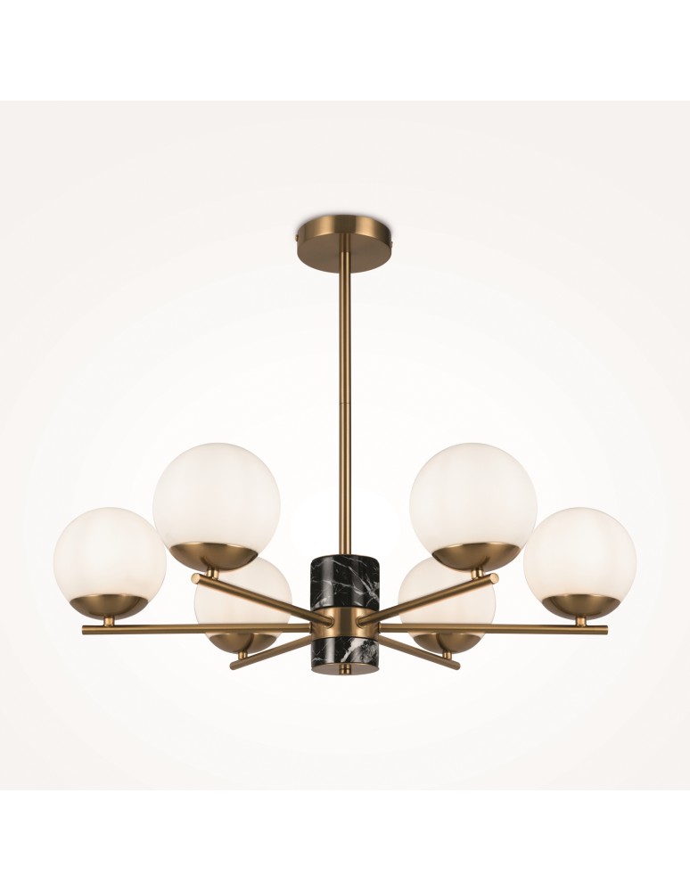 Modern chandeliers - Maytoni Marble Chandelier Modern Spheres 6xE27 60W Brass MOD187PL-06BS - product kolory-swiatla.pl 5