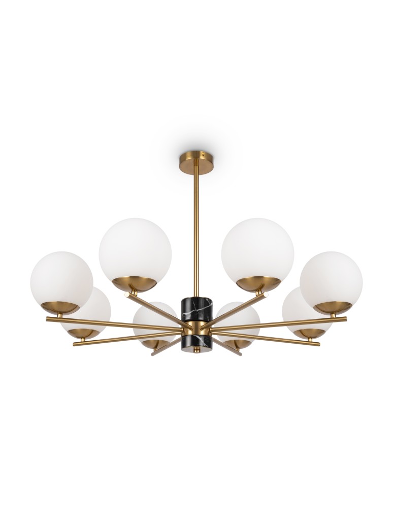 Modern chandeliers - Maytoni Marble Chandelier Modern Spheres 8xE27 60W Brass MOD187PL-08BS - product kolory-swiatla.pl 1