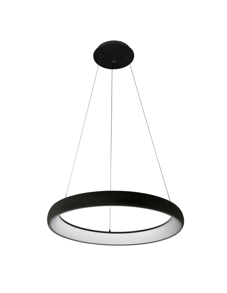 Pendant lamps circles - ITALUX Alessia Black LED Pendant 50W 2750lm 3000K 5280-850RP-BK-3 - product kolory-swiatla.pl 1