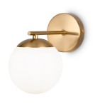 Wall lamps spheres - Maytoni Marble Wall lamp/wall lamp 1xE27 60W Brass MOD187WL-01BS - product 1