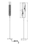 Maytoni Marmo Lampa Podłogowa 2xG9 40W Złoty MOD099FL-02G