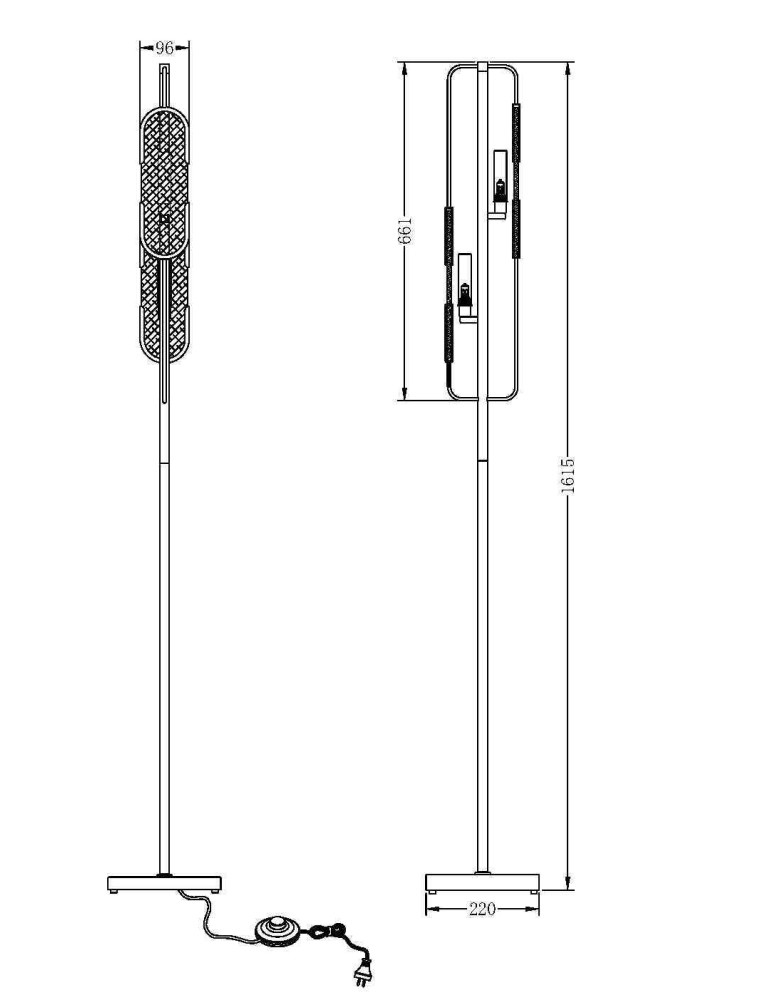 Modern floor lamps - Maytoni Marmo Floor Lamp 2xG9 40W Gold MOD099FL-02G - product kolory-swiatla.pl 7