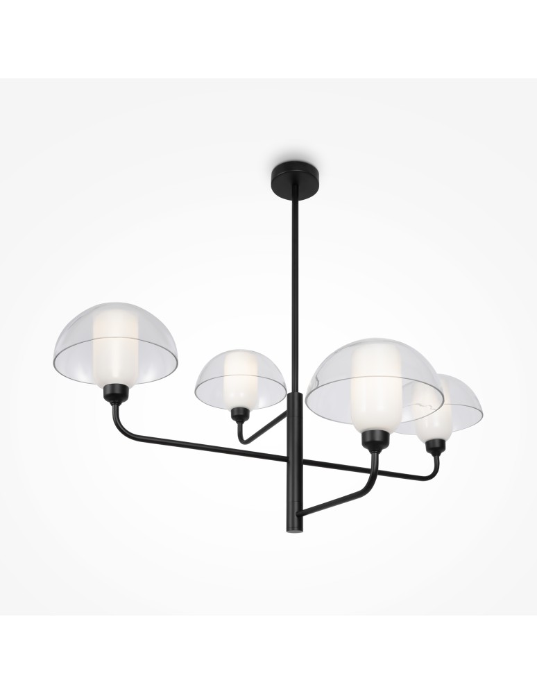 Maytoni Memory Lampa Wisząca 4xE14 40W Czarny MOD177PL-04B