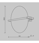 Wall lamps - Maytoni Mira Designer LED wall lamp 14W 200lm 3000K Black MOD279WL-L14B3K. - product 7