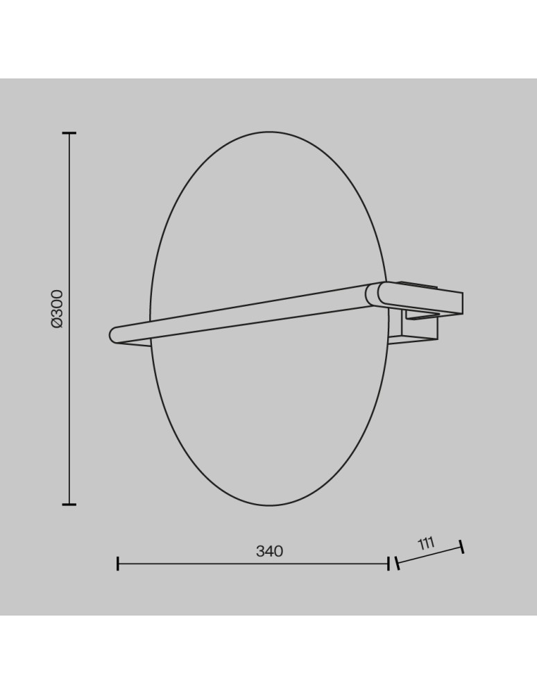 Wall lamps - Maytoni Mira Designer LED wall lamp 14W 200lm 3000K Black MOD279WL-L14B3K. - product kolory-swiatla.pl 7