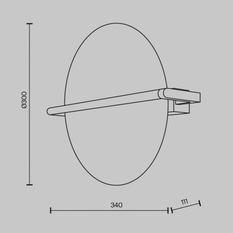 Maytoni Mira Kinkiet Designerski LED 14W 300lm 3000K Złoty MOD279WL-L14G3K