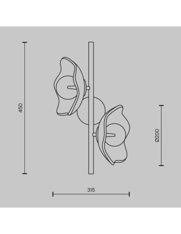 Maytoni Miracle Wall lamp/wall lamp 2xG9 28W Brass MOD207WL-02BS - product 2