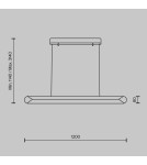 Pendant lamps - Maytoni Motion Horizontal Modern Pendant Lamp over Desk/island LED 40W 2500lm 3000K White MOD276PL-L40W3K. - product 7