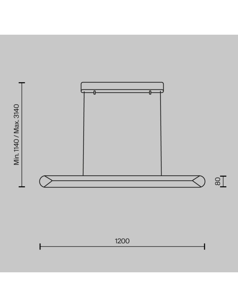 Pendant lamps - Maytoni Motion Horizontal Modern Pendant Lamp over Desk/island LED 40W 2500lm 3000K White MOD276PL-L40W3K. - product kolory-swiatla.pl 7