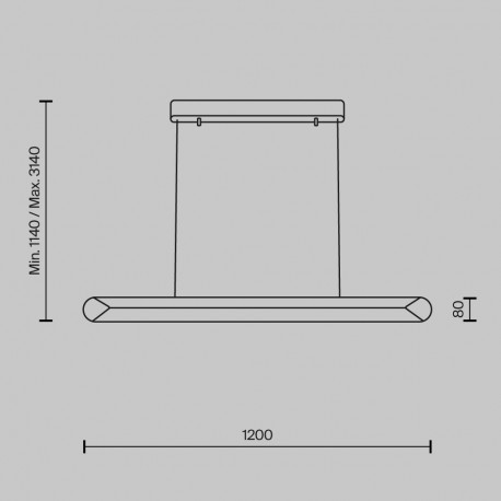 Maytoni Motion Lampa Wisząca Pozioma Nowoczesna nad Biurko/Wyspę LED 40W 2500lm 3000K Biały MOD276PL-L40W3K