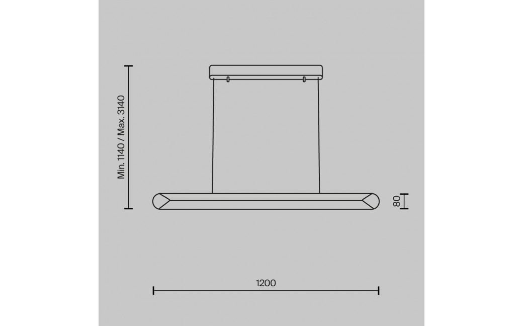 Maytoni Motion Lampa Wisząca Pozioma Nowoczesna nad Biurko/Wyspę LED 40W 2500lm 3000K Biały MOD276PL-L40W3K