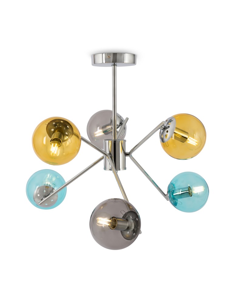 Modern chandeliers - Maytoni Nancy Modern Chandelier 6xE14 40W Chrome MOD139PL-06CH - product kolory-swiatla.pl 1