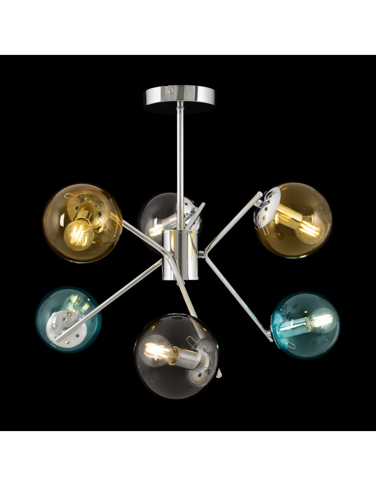 Modern chandeliers - Maytoni Nancy Modern Chandelier 6xE14 40W Chrome MOD139PL-06CH - product kolory-swiatla.pl 3
