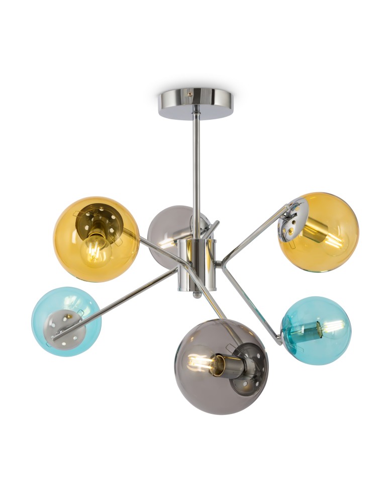 Modern chandeliers - Maytoni Nancy Modern Chandelier 6xE14 40W Chrome MOD139PL-06CH - product kolory-swiatla.pl 5