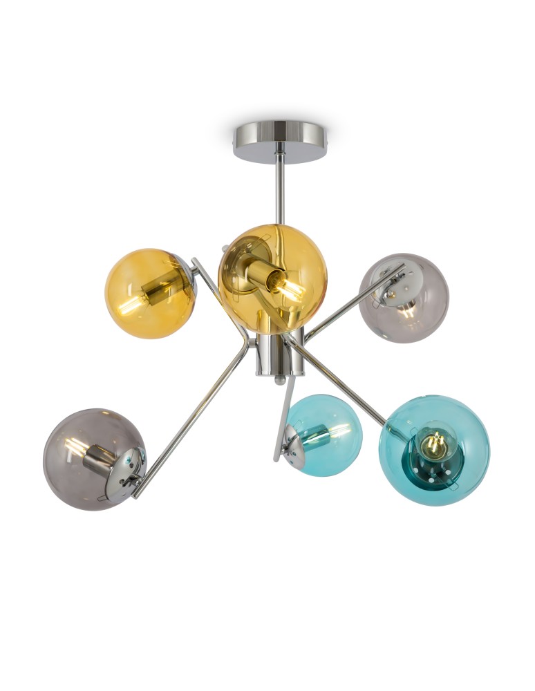 Modern chandeliers - Maytoni Nancy Modern Chandelier 6xE14 40W Chrome MOD139PL-06CH - product kolory-swiatla.pl 6