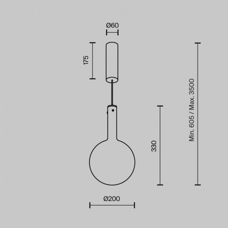 Maytoni Nebula Lampa Wisząca Szklane Kule LED 4W 400lm 3000K Biały MOD182PL-L4W3K