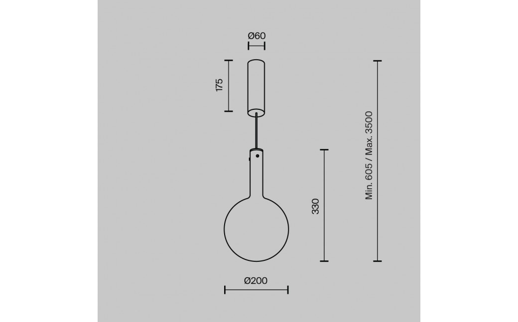 Maytoni Nebula Lampa Wisząca Szklane Kule LED 4W 400lm 3000K Biały MOD182PL-L4W3K