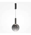 Single pendant lamps - Maytoni Nebula LED 6W glass sphere pendant lamp 700lm 3000K Black MOD182PL-L6B3K. - product 1