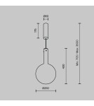 Pendant lamps - Maytoni Nebula LED Glass Ball Pendant Lamp 6W 700lm 3000K White MOD182PL-L6W3K. - product 2