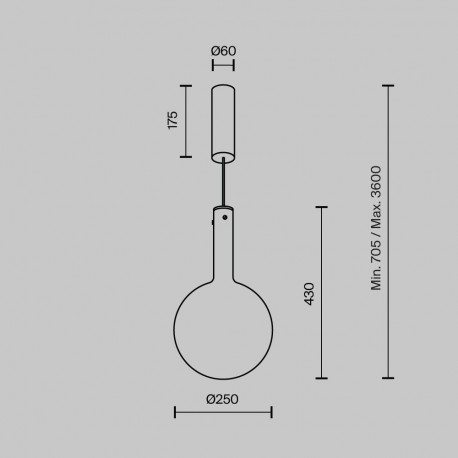 Maytoni Nebula Lampa Wisząca Szklane Kule LED 6W 700lm 3000K Biały MOD182PL-L6W3K