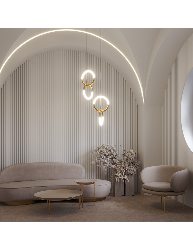 Pendant lamps - Maytoni Node Modern LED Pendant Lamp 18W 1200lm 3000K Gold MOD165PL-L18G3K. - product kolory-swiatla.pl 2