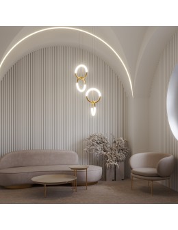 Maytoni Node Modern LED Pendant Lamp 18W 1200lm 3000K Gold MOD165PL-L18G3K. - product 2