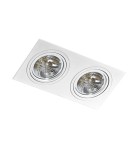 Square flush-mounted lamps - Azzardo SIRO 2 WHITE 2xES111 Recessed White AZ0771 - product 1