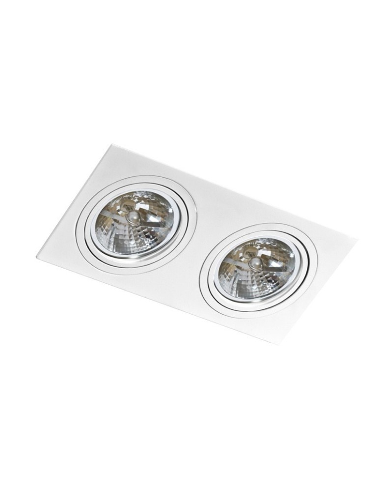 Square flush-mounted lamps - Azzardo SIRO 2 WHITE 2xES111 Recessed White AZ0771 - product kolory-swiatla.pl 1