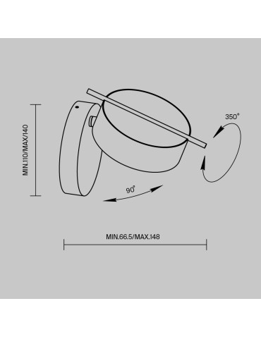 Maytoni Nuance Kinkiet/Ścienna LED 4W 200lm 3000K Biały MOD180WL-L4W3K1 - produkt 2
