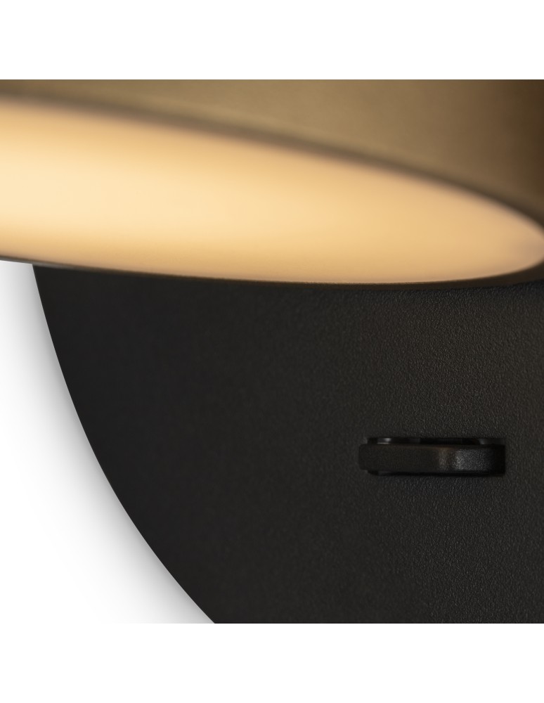 Wall lamps - Maytoni Pixel Wall lamp/wall switch with LED switch 7W 350lm 3000K Black MOD421WL-L6BBS3K - product kolory-swiatla.pl 2