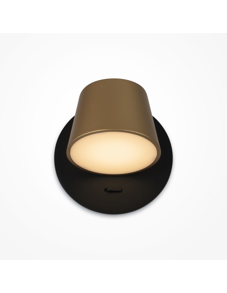 Maytoni Pixel Kinkiet/Ścienna z Włącznikiem LED 7W 350lm 3000K Czarny MOD421WL-L6BBS3K