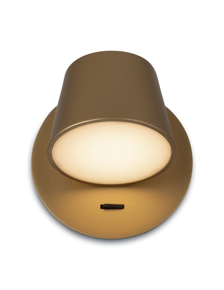 Maytoni Pixel Kinkiet/Ścienna z Włącznikiem LED 7W 350lm 3000K Mosiądz MOD421WL-L6BS3K