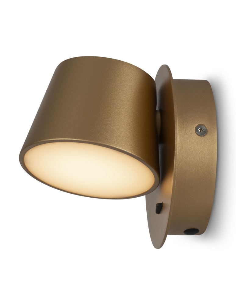 Maytoni Pixel Kinkiet/Ścienna z Włącznikiem LED 7W 350lm 3000K Mosiądz MOD421WL-L6BS3K