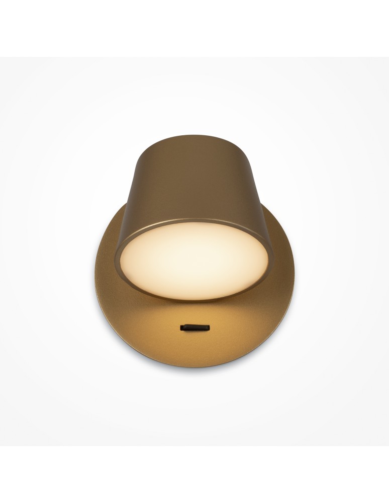 Maytoni Pixel Kinkiet/Ścienna z Włącznikiem LED 7W 350lm 3000K Mosiądz MOD421WL-L6BS3K