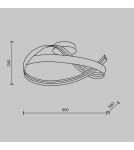 Maytoni Plons Lampa Sufitowa LED 34W 2040lm 3000K Mosiądz MOD283CL-L34BS3K