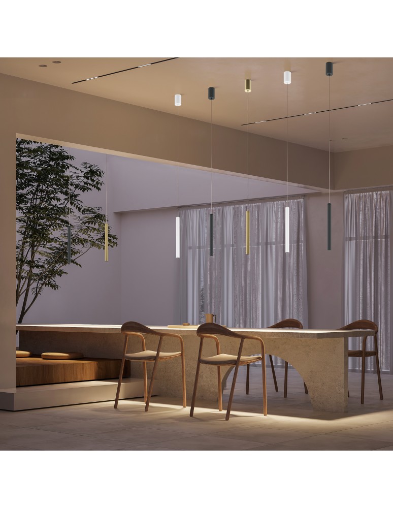 Pendant lamps - Maytoni Pro Base LED Tube Pendant Lamp 6W 500lm 4000K Black MOD159PL-L6B4K2. - product kolory-swiatla.pl 2