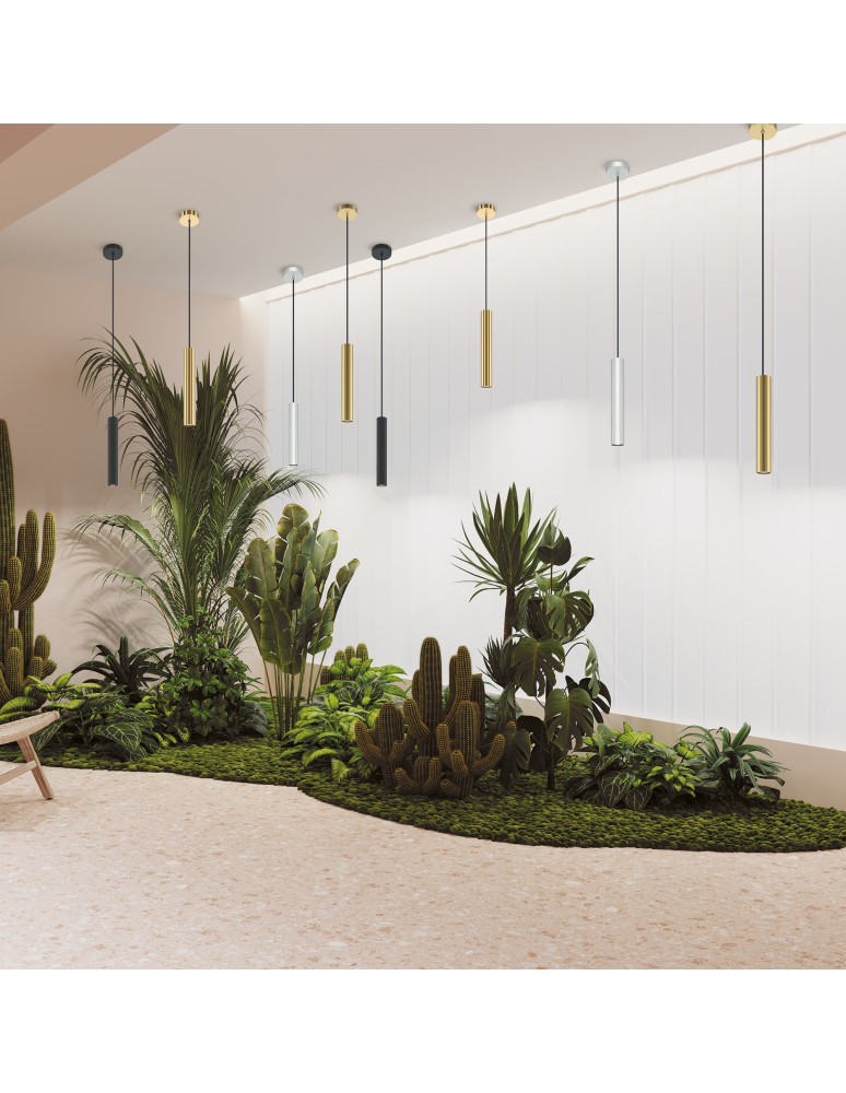 Pendant lamps - Maytoni Pro Focus Pendant Tube Lamp 1xGU10 6W Silver MOD161PL-01CM1. - product kolory-swiatla.pl 2