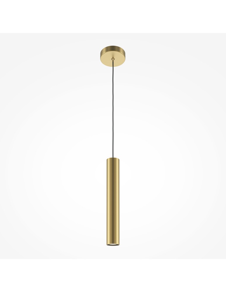 Pendant lamps - Maytoni Pro Focus Pendant Tube Lamp 1xGU10 6W Gold MOD161PL-01G1. - product kolory-swiatla.pl 1