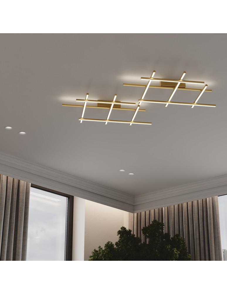 Maytoni Radiance Lampa Sufitowa LED 50W 2250lm 3000K Złoty MOD278CL-L50G3K