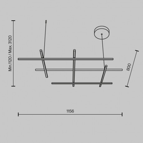 Maytoni Radiance Lampa Wisząca LED 80W 3150lm 3000K Złoty MOD278PL-L86G3K