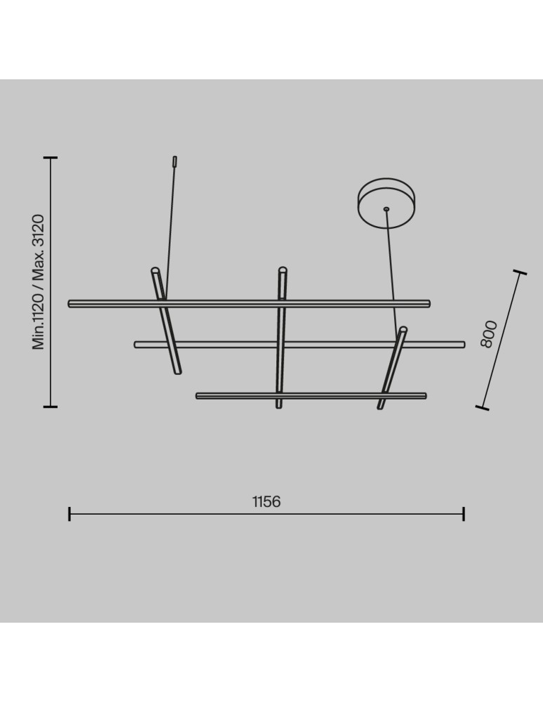 Pendant lamps - Maytoni Radiance LED Pendant Lamp 80W 3150lm 3000K Gold MOD278PL-L86G3K. - product kolory-swiatla.pl 7