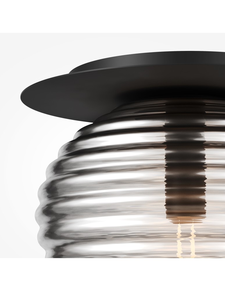 Small ceiling lamps - Maytoni Reels Ceiling Lamp 1xE27 60W Black MOD268CL-01B - product kolory-swiatla.pl 2