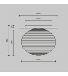 Small ceiling lamps - Maytoni Reels Ceiling Lamp 1xE27 60W Black MOD268CL-01B - product 5
